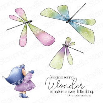 BUNDLE GIRL WITH DRAGONFLIES SET (includes 5 rubber stamps)